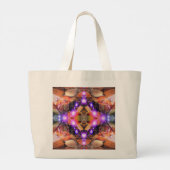 Abstracte Star Large Canvas tas (Achterkant)