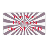 Abstracte Starburst Thunder_Cove Etiket (Voorkant)