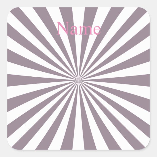 Abstracte Starburst Thunder_Cove Vierkante Sticker (Voorkant)