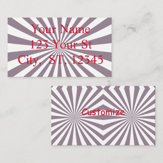 Abstracte Starburst Thunder_Cove Visitekaartje (Voorkant / Achterkant)