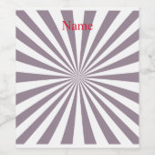 Abstracte Starburst Thunder_Cove Wijn Etiket (Enkel label)