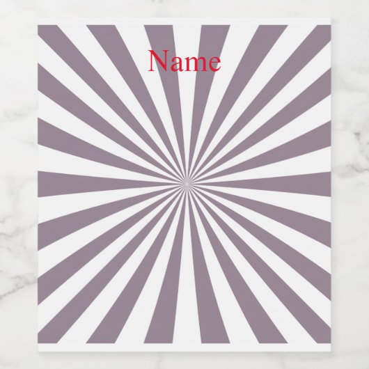 Abstracte Starburst Thunder_Cove Wijn Etiket (Enkel label)