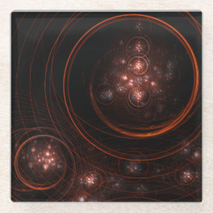 Abstracte Starlight-kunst Glazen Onderzetter