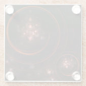 Abstracte Starlight-kunst Glazen Onderzetter (Achterkant)