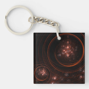 Abstracte Starlight-kunst Sleutelhanger
