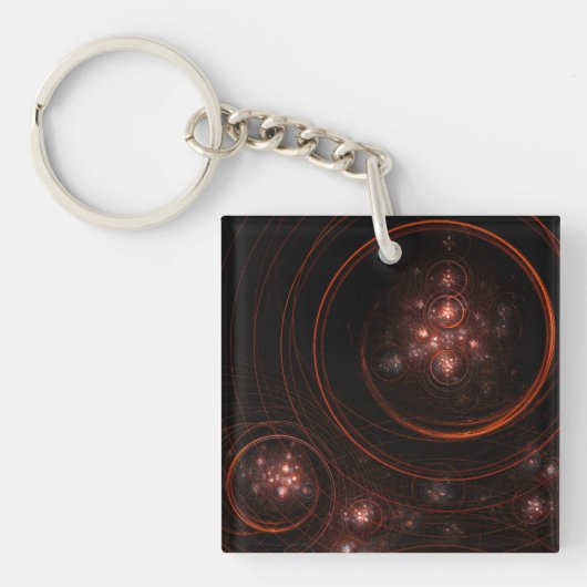 Abstracte Starlight-kunst Sleutelhanger (Voorkant)