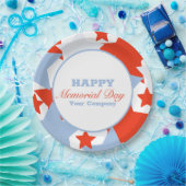 Abstracte Stars Memorial Day Event Party Papieren Bordje (Feest)