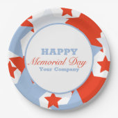 Abstracte Stars Memorial Day Event Party Papieren Bordje (Voorkant)