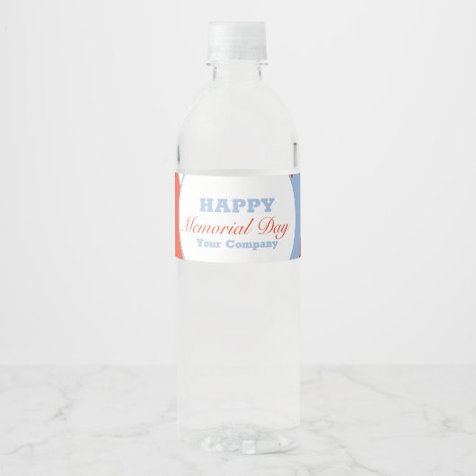 Abstracte Stars Memorial Day Event Party Waterfles Etiket (Voorkant)