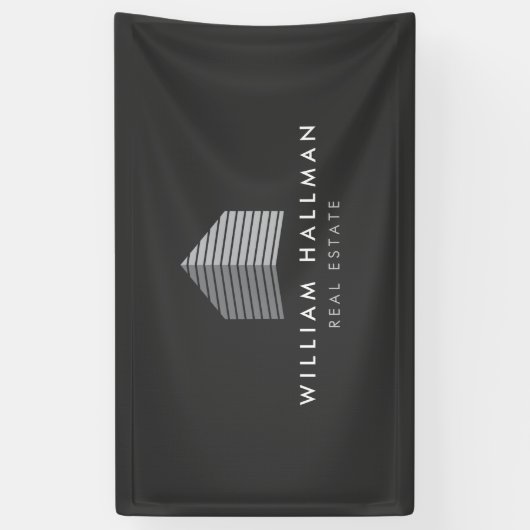 Abstracte startpagina grijs/donkergrijs spandoek (Verticaal)