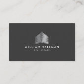 Abstracte startpagina grijs/donkergrijs visitekaartje (Voorkant)