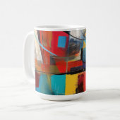 Abstracte Stedelijke Blokken Koffiemok (Voorkant links)