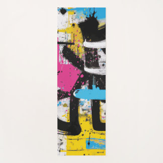 Abstracte stedelijke graffiti-spatart yogamat