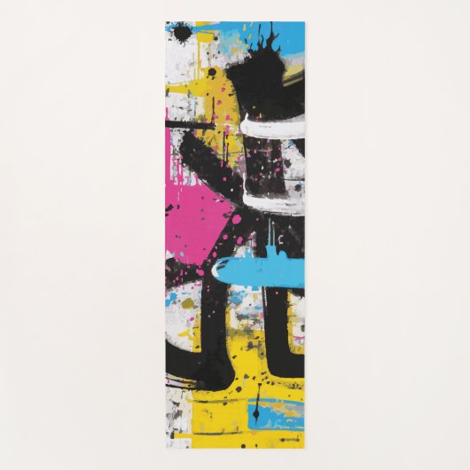 Abstracte stedelijke graffiti-spatart yogamat (Voorkant)