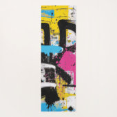Abstracte stedelijke graffiti-spatart yogamat (Achterkant)