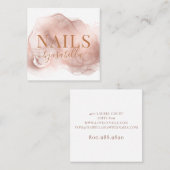 Abstracte stedenbouwkundige Nail Salon Copper Glit Vierkante Visitekaartje (Voorkant / Achterkant)