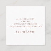 Abstracte stedenbouwkundige Nail Salon Copper Glit Vierkante Visitekaartje (Achterkant)