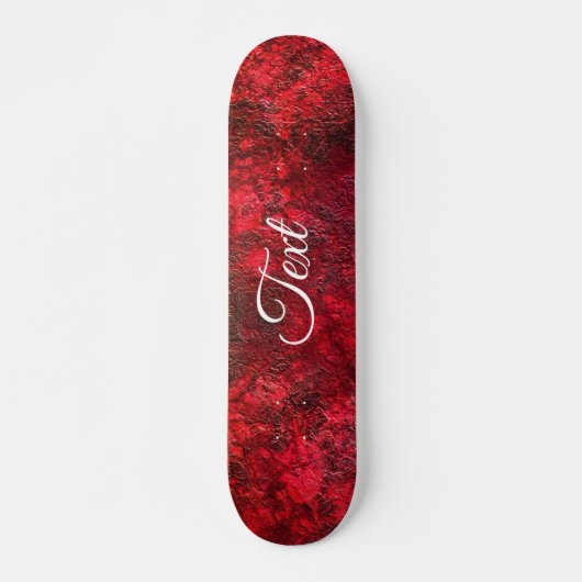 Abstracte steenmarmer, getextureerd rood, sjaal persoonlijk skateboard (Voorkant)