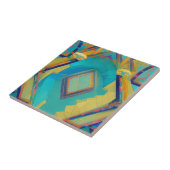 Abstracte stemmen van turkooizen marokkaans mozaïe tegeltje (Zijkant)