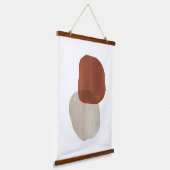 Abstracte stenen hangend wandkleed (Gebogen)