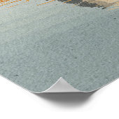 Abstracte stenen reflectie wandkunst voor de woonk poster (Hoek)