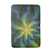 Abstracte ster, glanzende blauwe groene gouden fra badmat (Voorkant Verticaal)