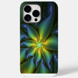 Abstracte ster, glanzende blauwe groene gouden fra iPhone 14 pro max hoesje