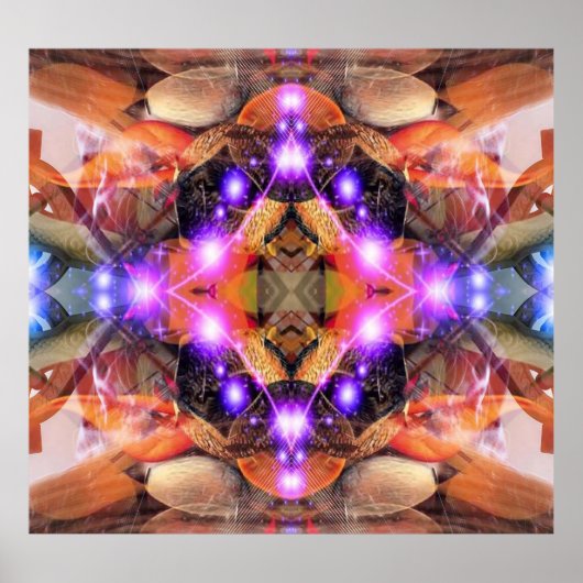 Abstracte Ster Poster (Voorkant)