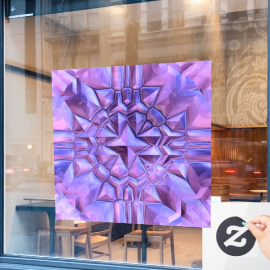 Abstracte ster raamsticker (Cafe Raam)