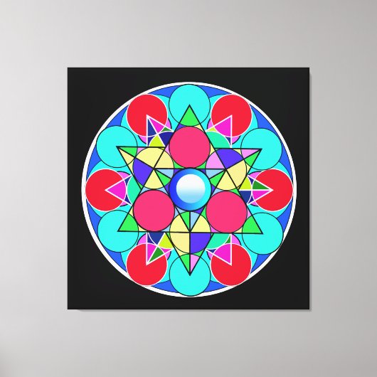 Abstracte Sterbloem Canvas Afdruk (Voorkant)