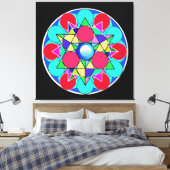 Abstracte Sterbloem Canvas Afdruk (Insitu (Slaapkamer))