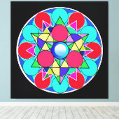 Abstracte Sterbloem Canvas Afdruk (Insitu (Houten vloer))