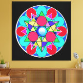 Abstracte Sterbloem Canvas Afdruk (Insitu (Woonkamer))