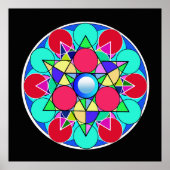 Abstracte Sterbloem Poster (Voorkant)