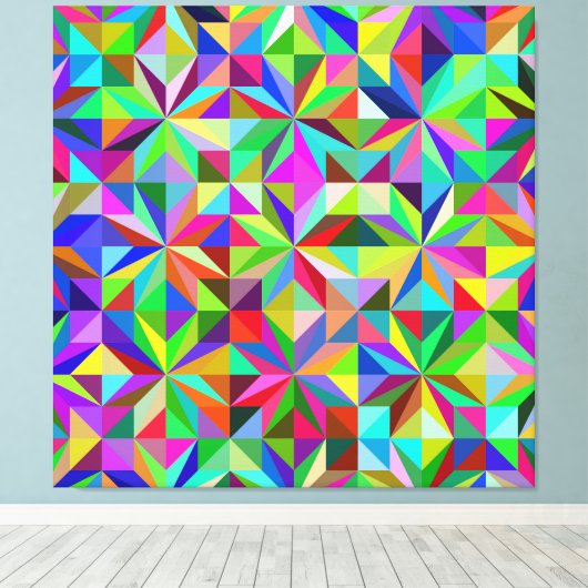 Abstracte sterren canvas afdruk (Insitu (Houten vloer))