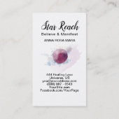 *~* Abstracte sterren Cosmo Sky Waterverf Universe Visitekaartje (Achterkant)