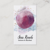 *~* Abstracte sterren Cosmo Sky Waterverf Universe Visitekaartje (Voorkant)
