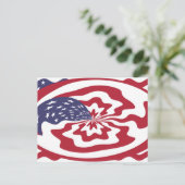 Abstracte sterren en strepen Amerikaanse patriotti Briefkaart (Staand voorkant)