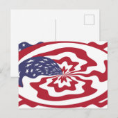 Abstracte sterren en strepen Amerikaanse patriotti Briefkaart (Voorkant / Achterkant)
