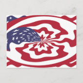 Abstracte sterren en strepen Amerikaanse patriotti Briefkaart (Voorkant)