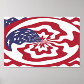 Abstracte sterren en strepen Amerikaanse patriotti Poster (Voorkant)