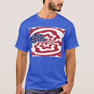 Abstracte sterren en strepen Amerikaanse patriotti T-shirt