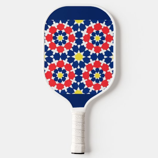 abstracte sterren en x - es print pickleball paddle (Achterkant)