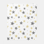 Abstracte Sterren Glitter Stippen Fleece Deken (Voorkant)