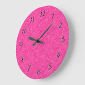 Abstracte sterren in Hot Pink Grote Klok (Hoek)
