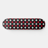 Abstracte sterren in zwart rood en wit skateboard (Horizontaal)