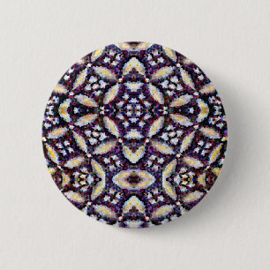 Abstracte sterren ronde button 5,7 cm