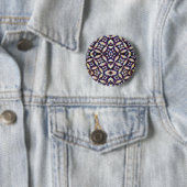 Abstracte sterren ronde button 5,7 cm (In situ)