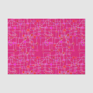 Abstracte sterrenbeeld, Deep Fuchsia Pink Tissuepapier