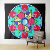 Abstracte Sterrenbloem Wandkleed (In Situ (horizontaal))